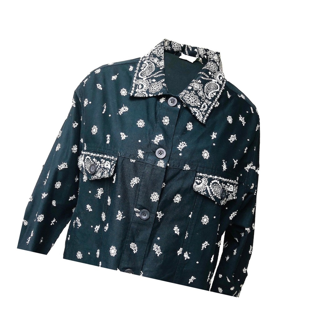 Y2K Quacker Factory Hand Bead Bandana Jacket Embellish Artsy Western Womens 2X‎
